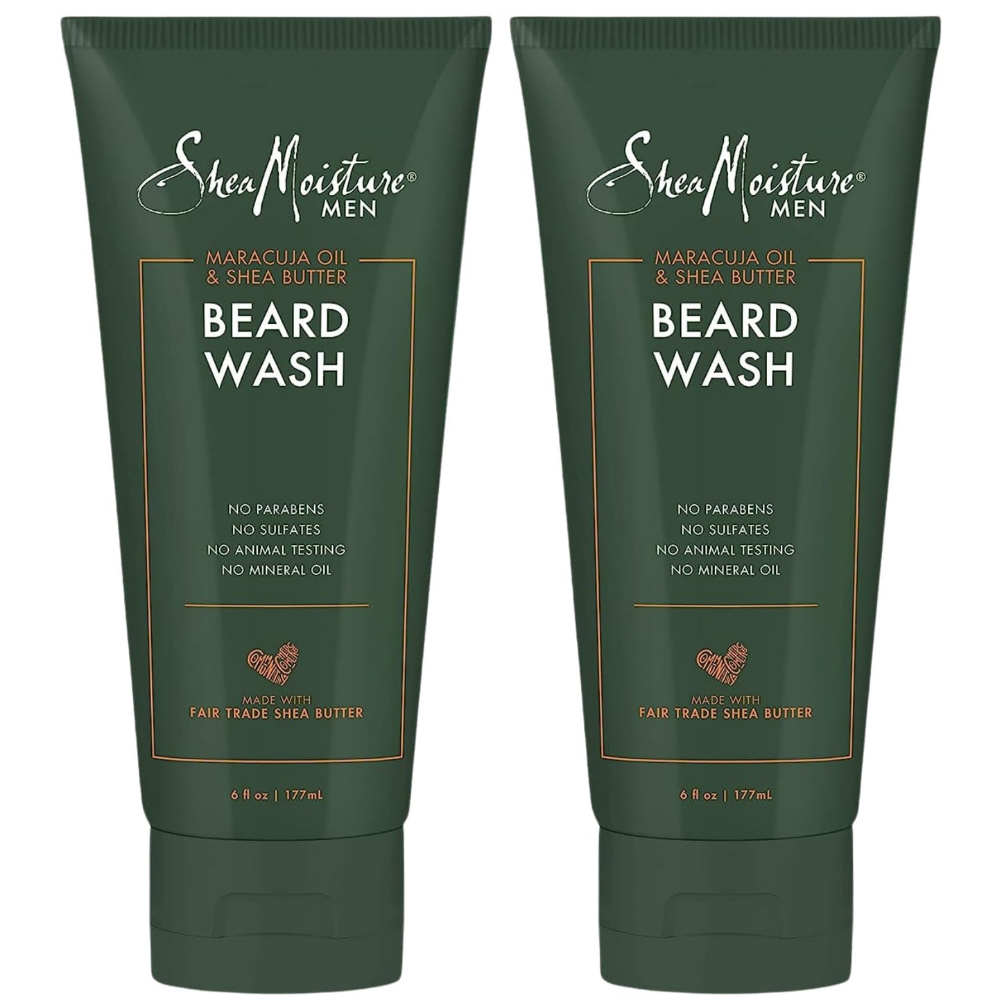 SheaMoisture Beard Wash - Full Beard Shampoo, Moisturizing with Maracuja Oil and Raw Organic Shea Butter, Beard Care for Men, 6 Fl Oz Ea (Pack of 2) Beauty & Personal Care Shea Moisture