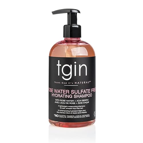 tgin Rose Water Sulfate-Free Hydrating Shampoo - Clarifying Shampoo for Curly, Wavy & Coily Hair - Lightweight Tgin Hair Products for Soft, Shiny, No Beauty & Personal Care Thank God It's Natural