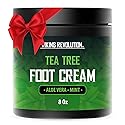 Viking Revolution Tea Tree Foot Cream for Dry Cracked Heels - Foot Balm For Cracked Feet - Dry Feet Repairing Cream with Aloe Vera and Mint (8oz) Beauty & Personal Care Viking Revolution