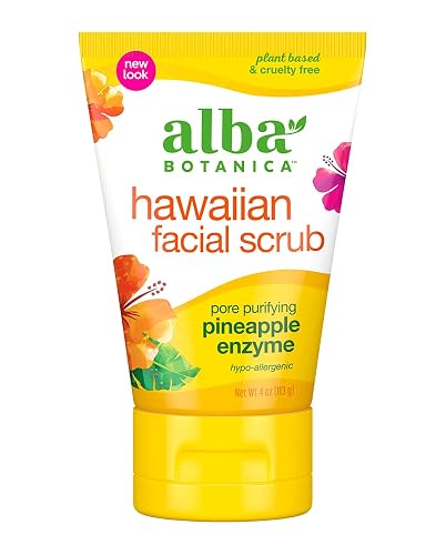 Alba Botanica Hawaiian Facial Scrub, Pore Purifying Pineapple Enzyme, 4 Oz Beauty & Personal Care Alba Botanica