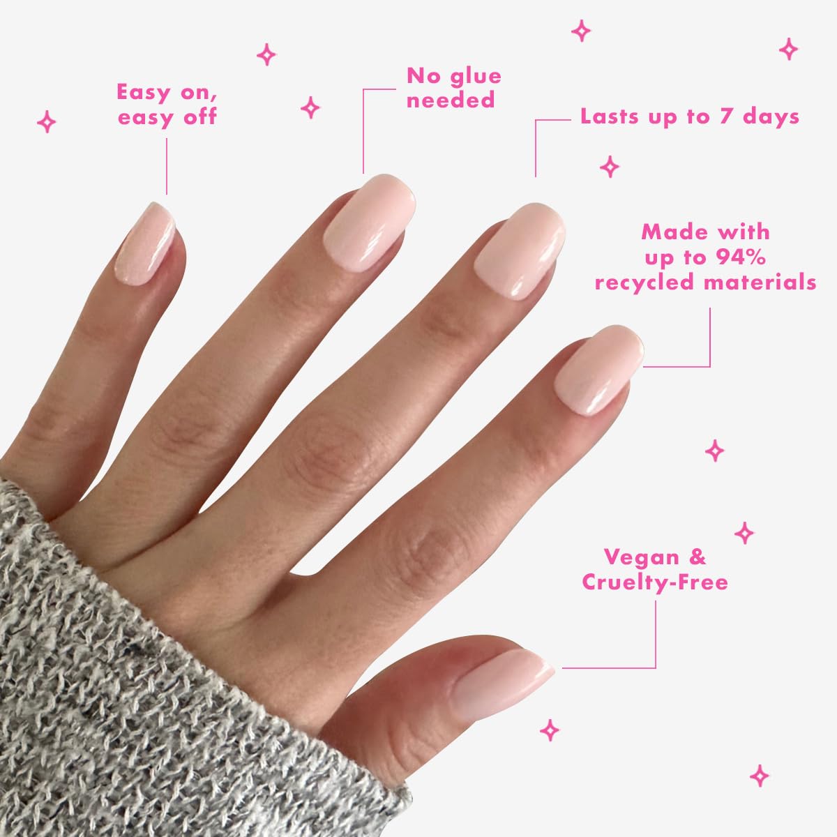 Olive & June Super Stick Press-On Nails, Tutu