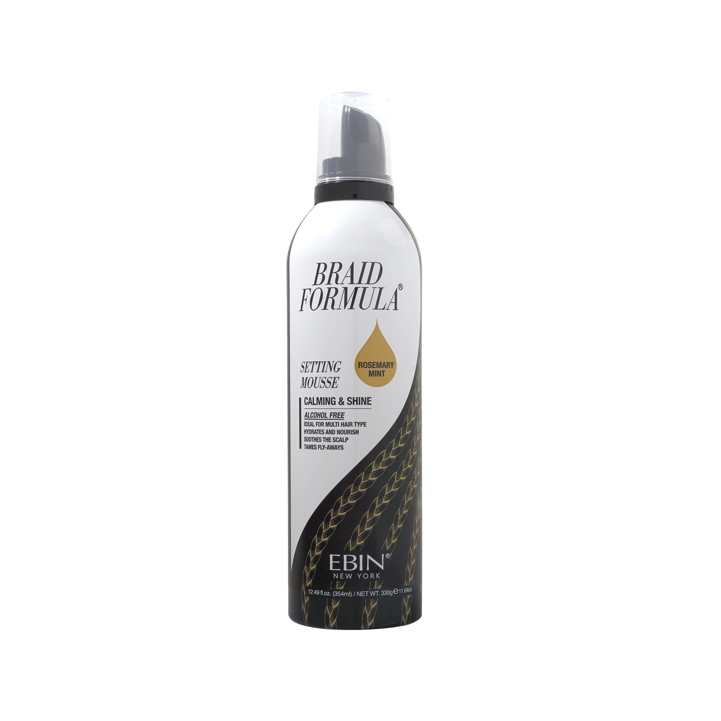 EBIN NEW YORK Braid Formula Setting Mousse (12.49 oz, Rosemary Mint + Biotin) Beauty & Personal Care EBIN NEW YORK