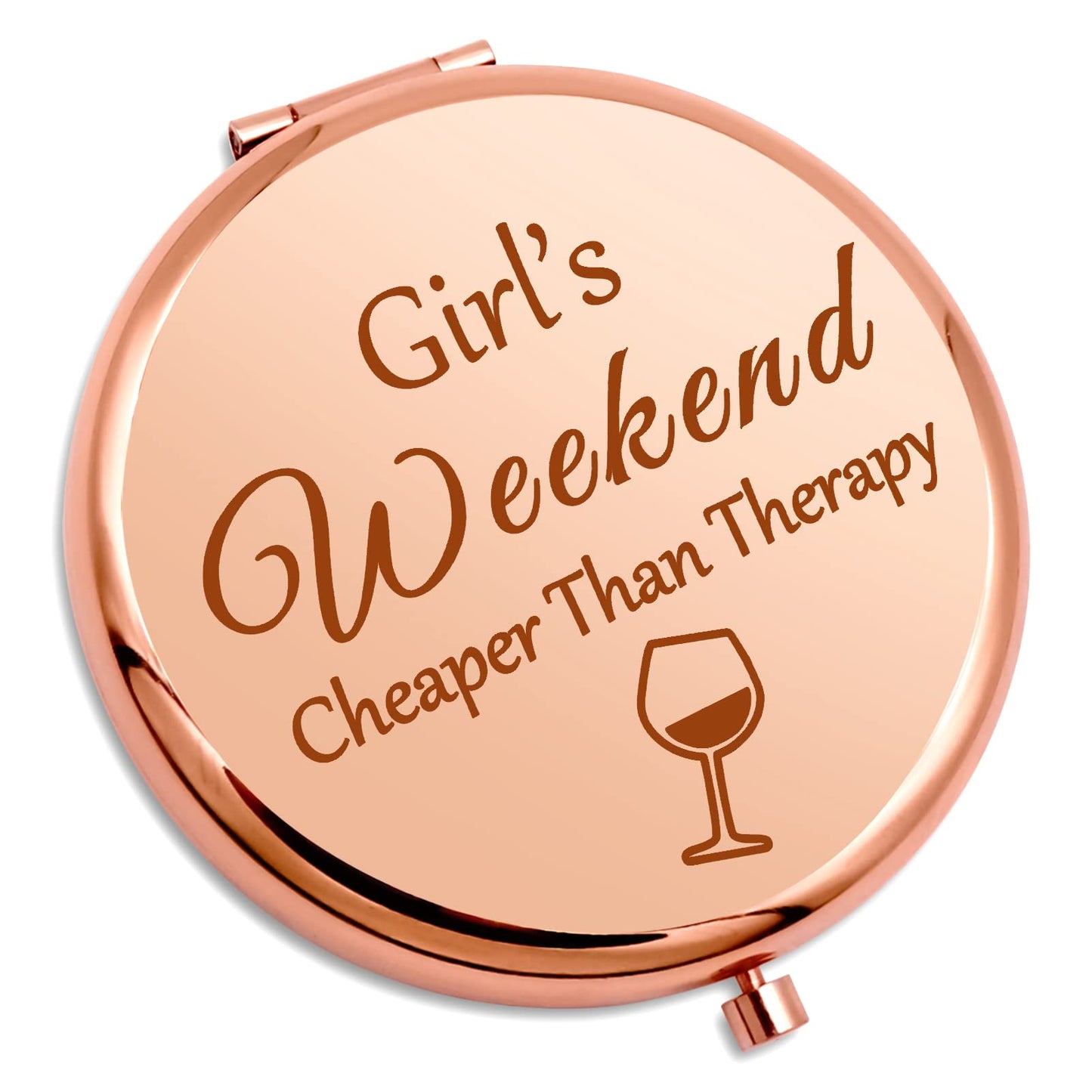 Girls Weekend Gift for Girls Getaway Compact Makeup Mirror Friendship Present Trip Gift for Teens Sister Best Friend Daughter Bachelorette Party Beauty & Personal Care Gevody