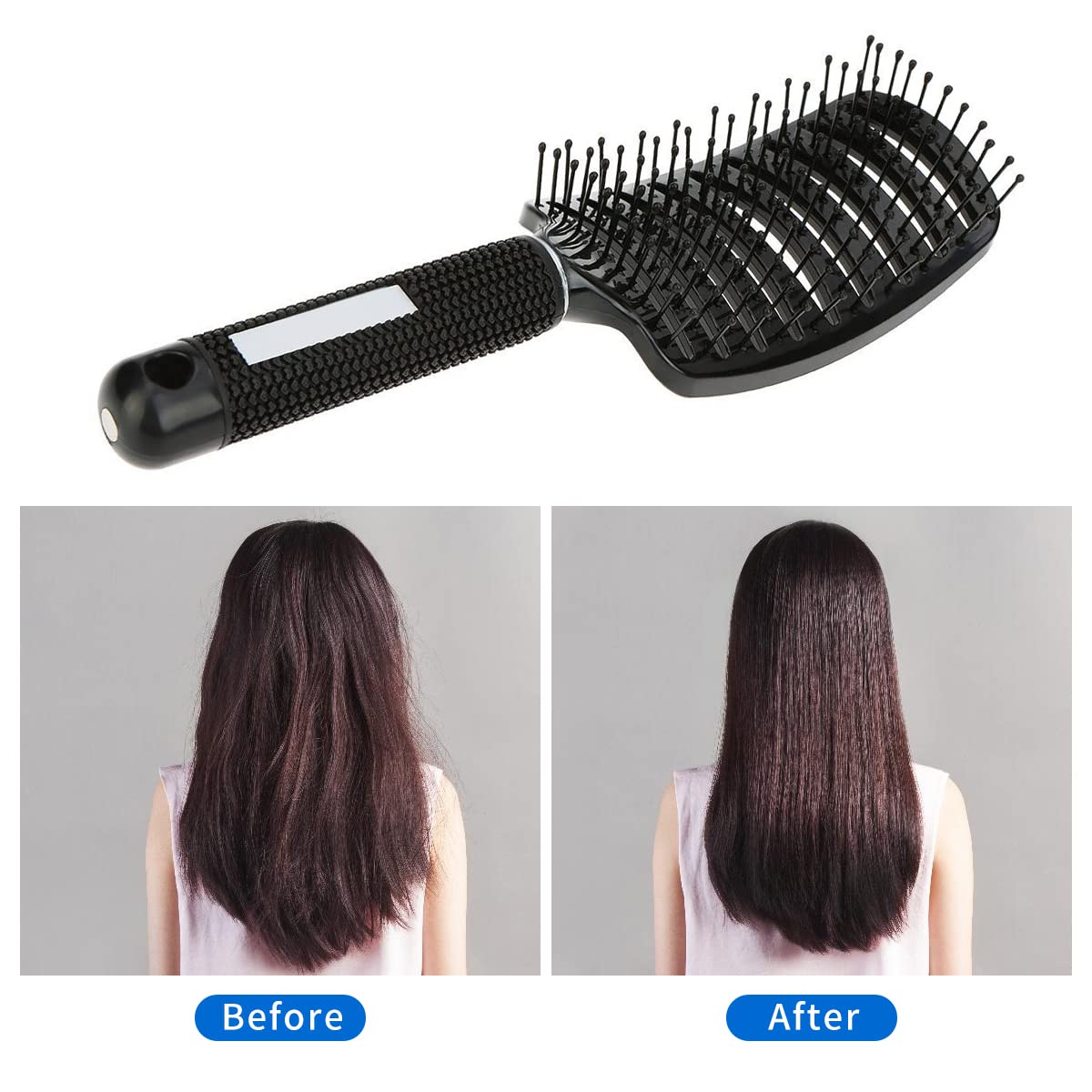 Vent Blow Dryer Hair Brush, Women Thick Long Curly Paddle Detangling Massage Brush, Fast Drying Straight Volume Comb, Curved Anti Static Styling Tool Beauty & Personal Care eyxformula