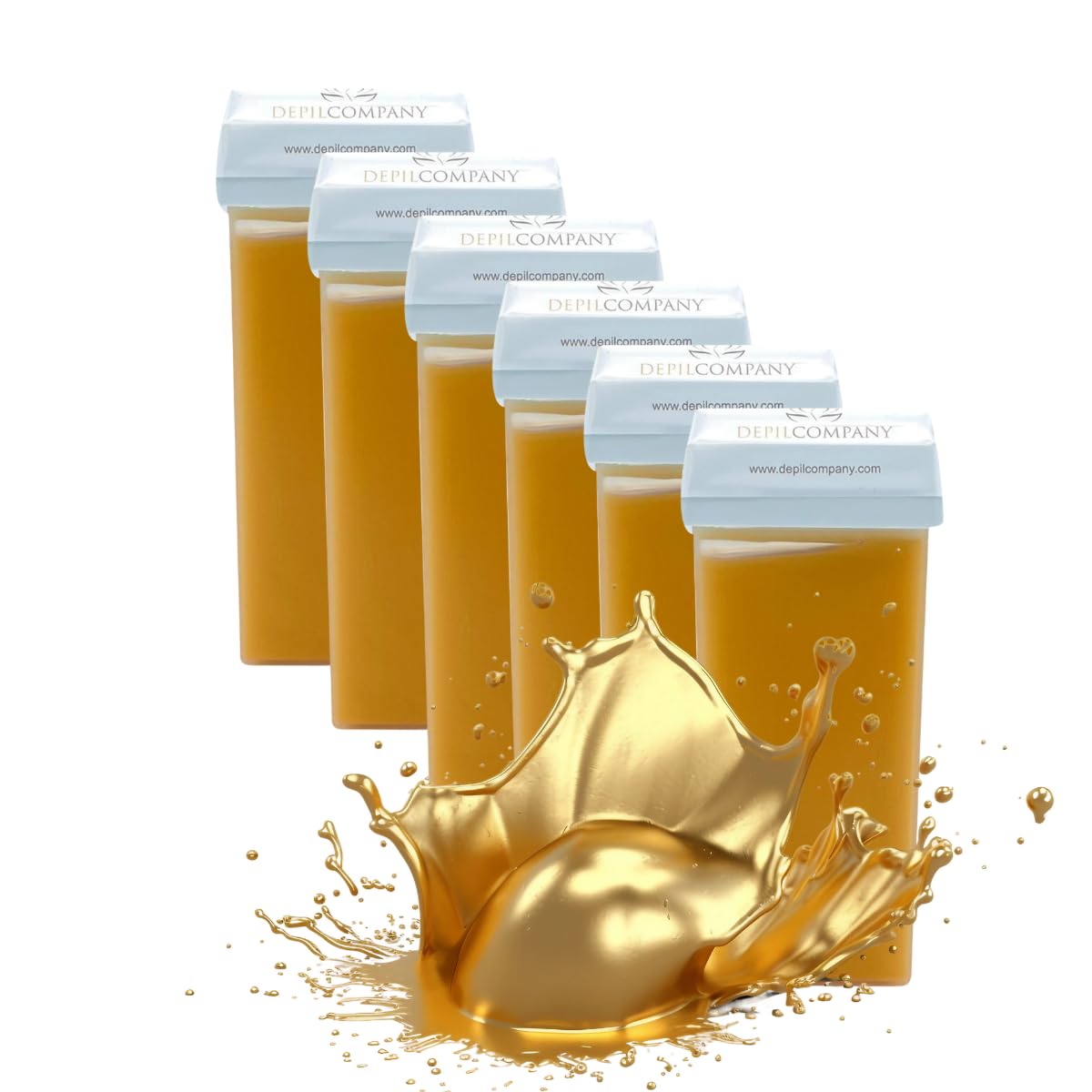 Depilcompany Roll on Gold Wax Cartridge, Hair removal for Women-men, Painless, Sensitive skin, With Titanium Dioxide, At Home Seft Waxing, Not include Beauty and Personal Care DEPILCOMPANY