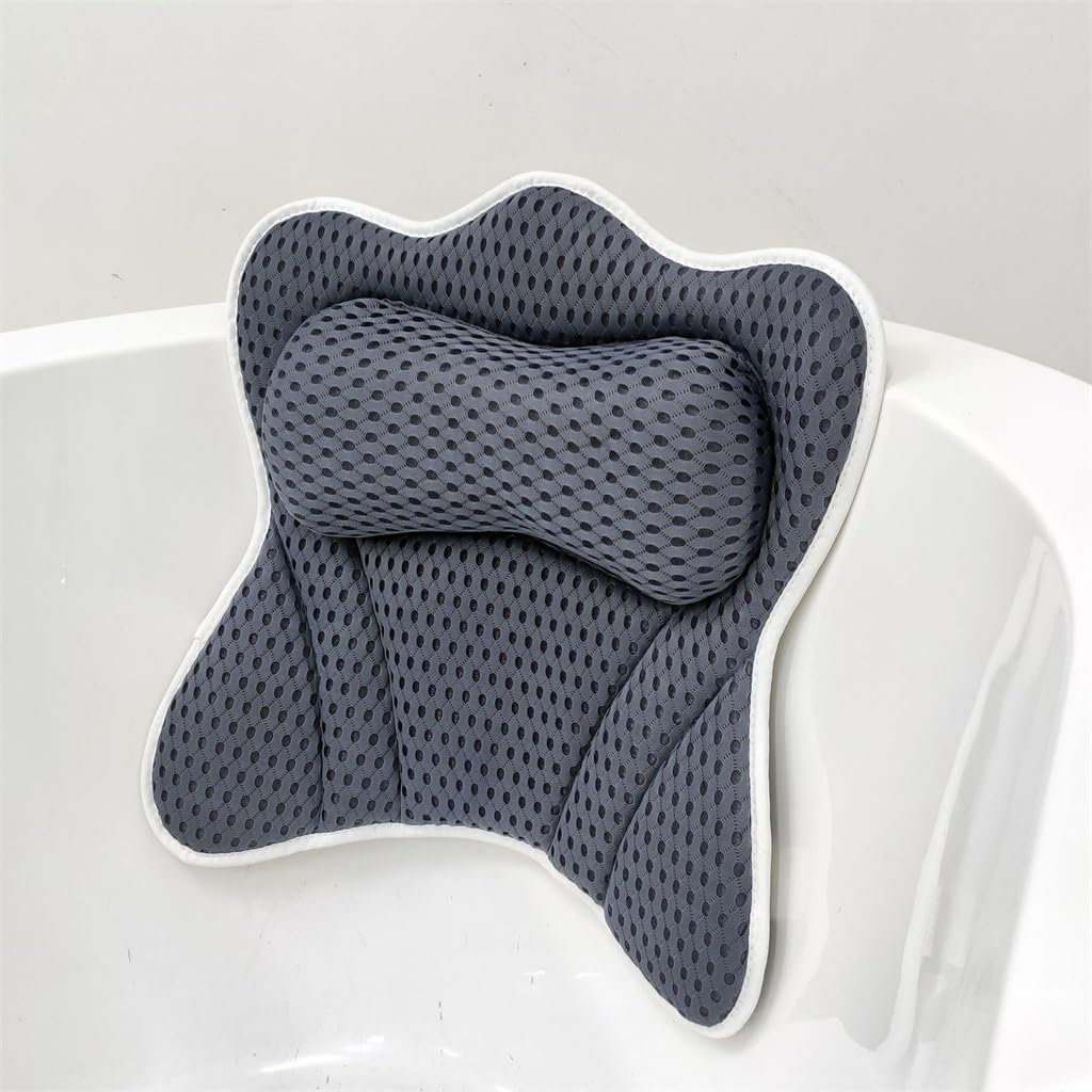 TEOYETTSF Bathtub Pillow Cushion with Suction Cup Hooks Breathable Bathroom Pillow Soaking Bath Quick Dry Pillow Beauty and Personal Care TEOYETTSF