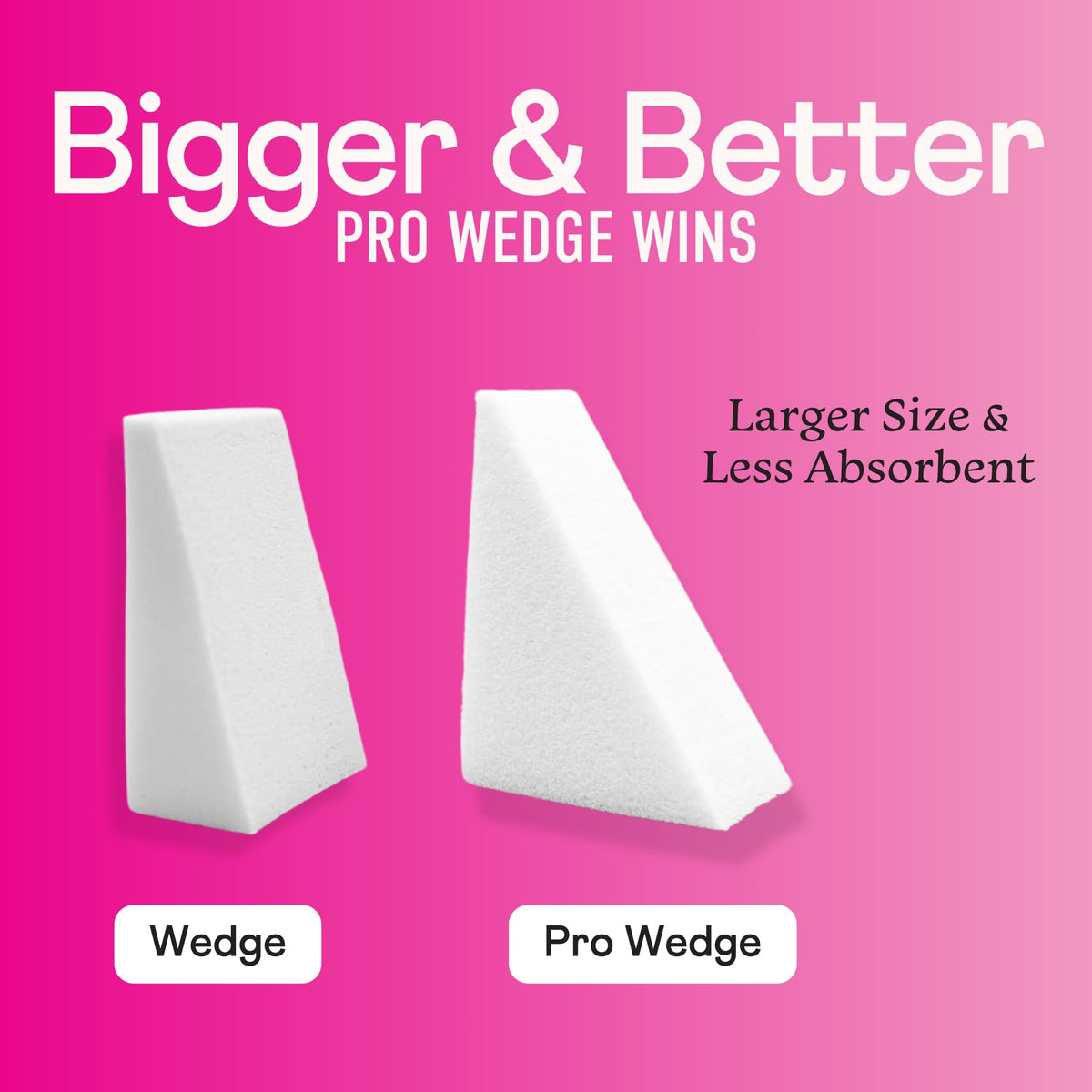 Swisspers Premium Pro Cosmetic Wedges, Latex-Free, Jumbo Size (Pack of 16)