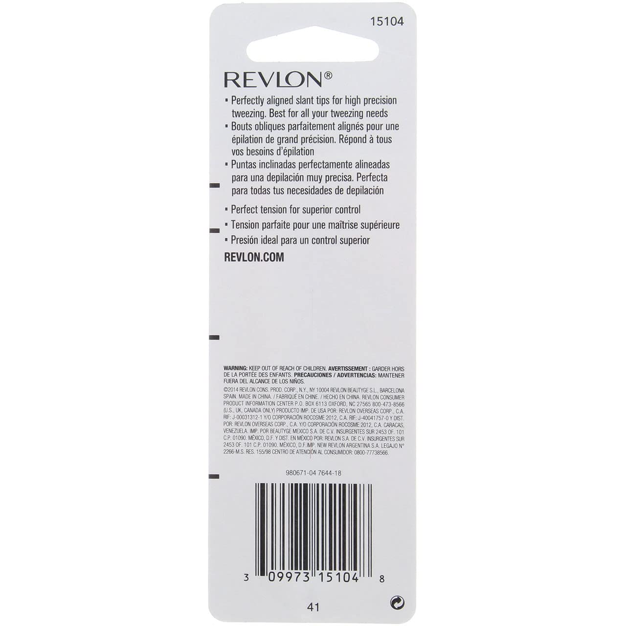 Revlon Expert Tweezer, Slant Tip (Pack of 6) Beauty & Personal Care REVLON