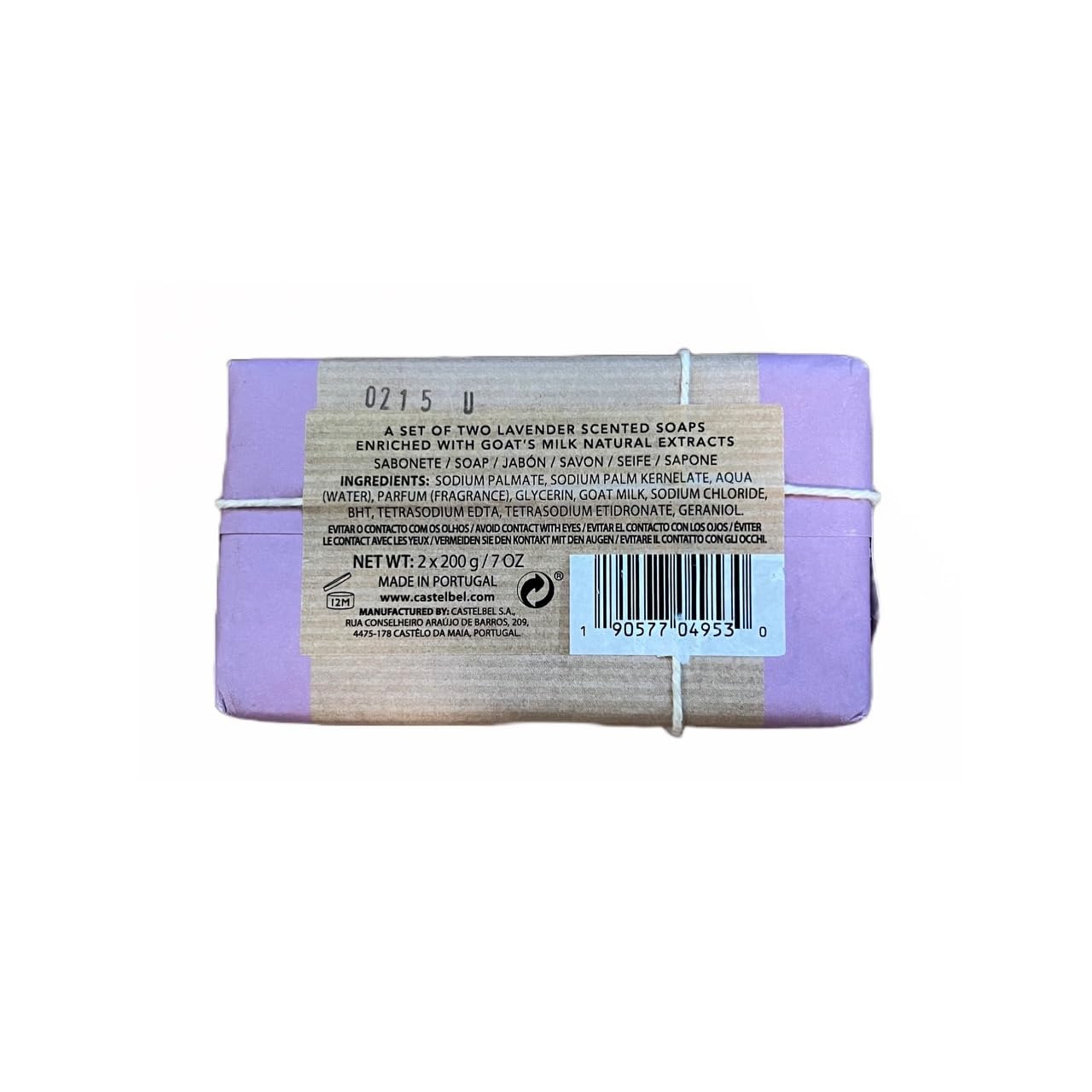 Castelbel Porto Goat's Milk - French Lavender Scented Soaps (2) 7 oz Beauty & Personal Care Castelbel