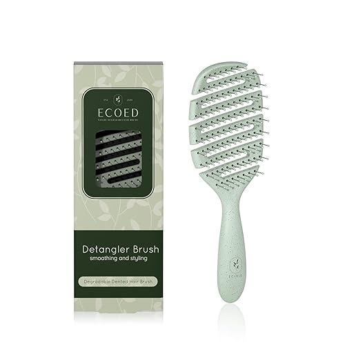 Ecoed Detangler Hairbrush, Soft Bristle Detangling Brush for Straight, Wavy, Curly and Fine Hair, Dry and Wet, Quick Smoothing for Women and Men Beauty & Personal Care ecoed