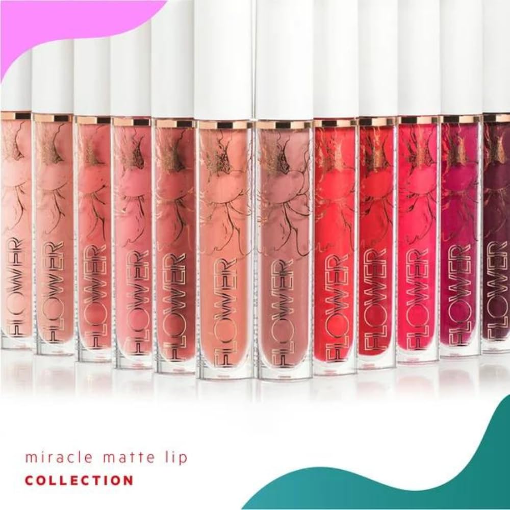 Flower Beauty Miracle Matte Liquid Lip Color - Vividly Bold & Creaseless Matte Liquid Lipstick, Comfortable All Day High Impact Makeup Color (Almost Beauty & Personal Care FLOWER