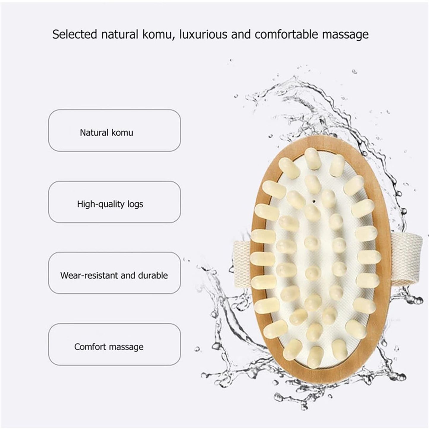 MOBYAT Body Anti Cellulite Brush Soothing Wooden Essential Oil Spa Air Cushion Massage Hair Comb Scalp Massage Brush Dead Skin Remover 1Pcs Beauty and Personal Care MObyat