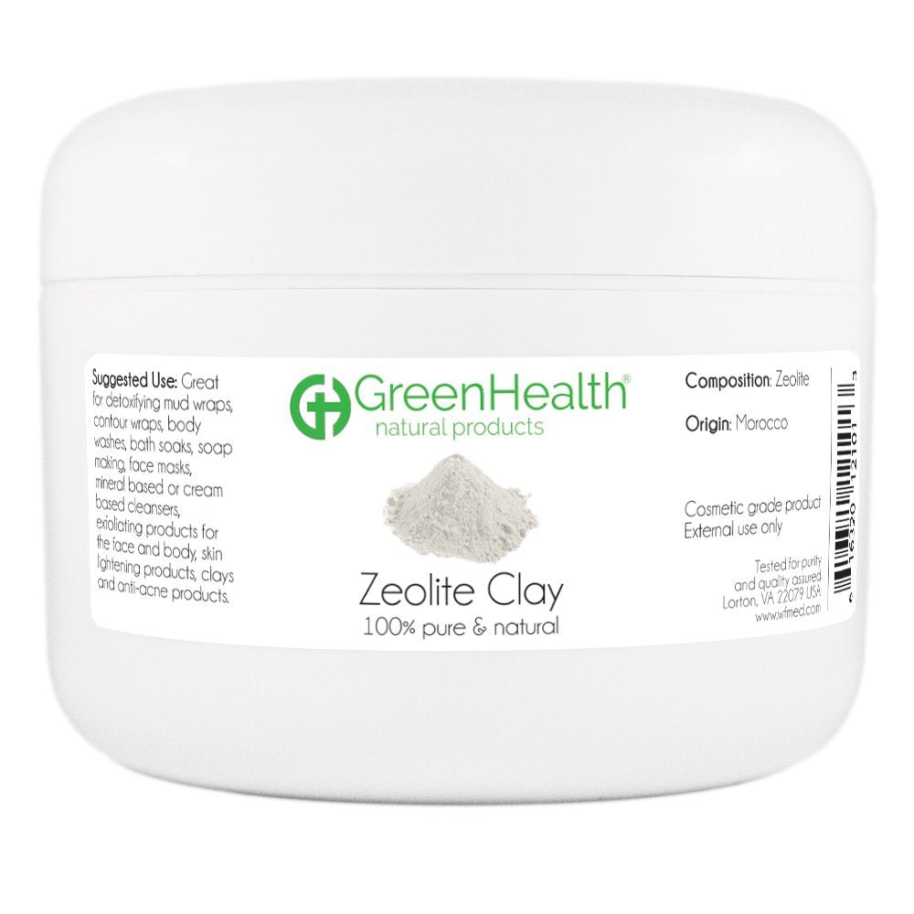 GreenHealth Zeolite Clay Powder 6 oz - 100% Pure & Natural | Detoxifying & Rejuvenating Face Mask, Deep Pore Cleanser & Body Detox Beauty & Personal Care GreenHealth