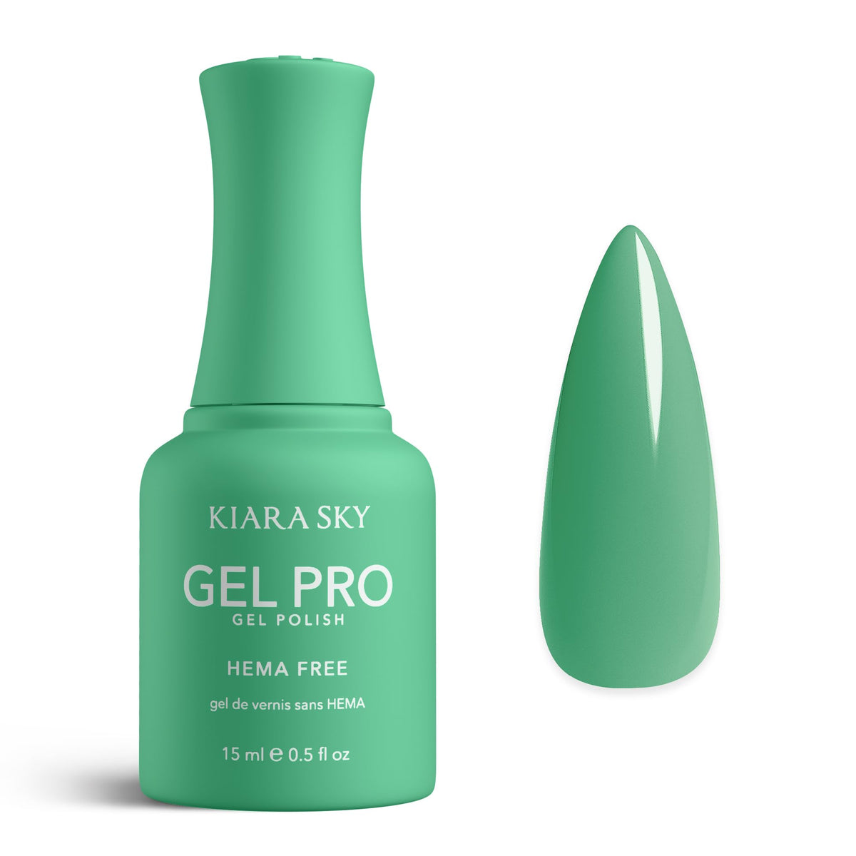 KIARA SKY Gel Pro HEMA-Free Gel Nail Polish | Full Coverage, 28+ Day Wear, Self-Leveling, UV/LED Soak-Off, 0.5 fl oz | So Inspire-Green #079
