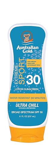 Australian Gold Extreme Sport Sunscreen Lotion SPF 30, 8 Ounce | Broad Spectrum | Sweat & Water Resistant | Non-Greasy | Oxybenzone Free | Cruelty Beauty & Personal Care Australian Gold