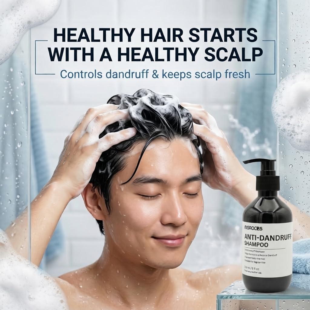MISROCOS - Hair Care Essentials- Moisturizing Conditioner & Anti-Dandruff Shampoo, Professional Scalp Care for Deep Hydration, Shine, Flake Control Beauty & Personal Care MISROCOS