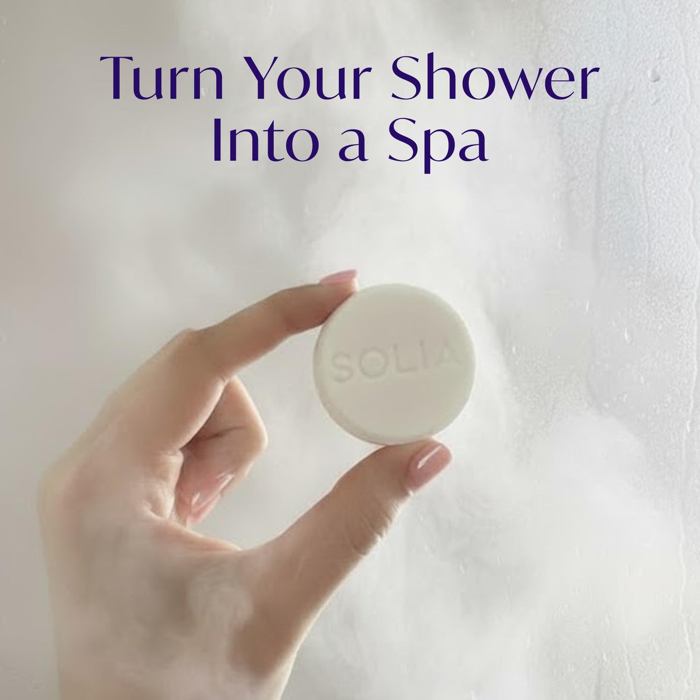 Solia Natural Lavender Shower Steamers - Patent-Pending - Real Essential Oil Lavender Tablets, Spa Steamers Aromatherapy, 15-Pack Beauty and Personal Care Solia