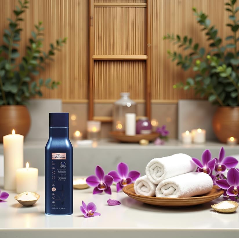 Leaf & Flower Nurishing Conditioner 12 oz | Necessities And Essentails Packaging (Blue/Damage Correction)