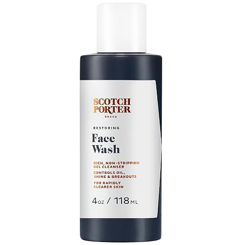 Scotch Porter Restoring Face Wash | Rich, Non-Stripping Gel Cleanser | Formulated with Non-Toxic Ingredients, Free of Parabens, Sulfates & Silicones | Beauty & Personal Care Scotch Porter