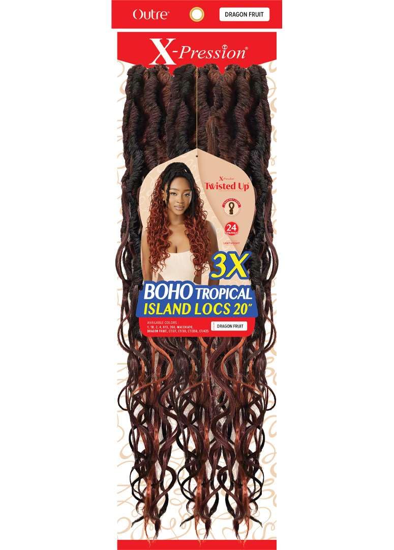 Outre X-Pression - Twisted Up - Boho Tropical Island Locs 20" 3X (DARK BROWN 2)