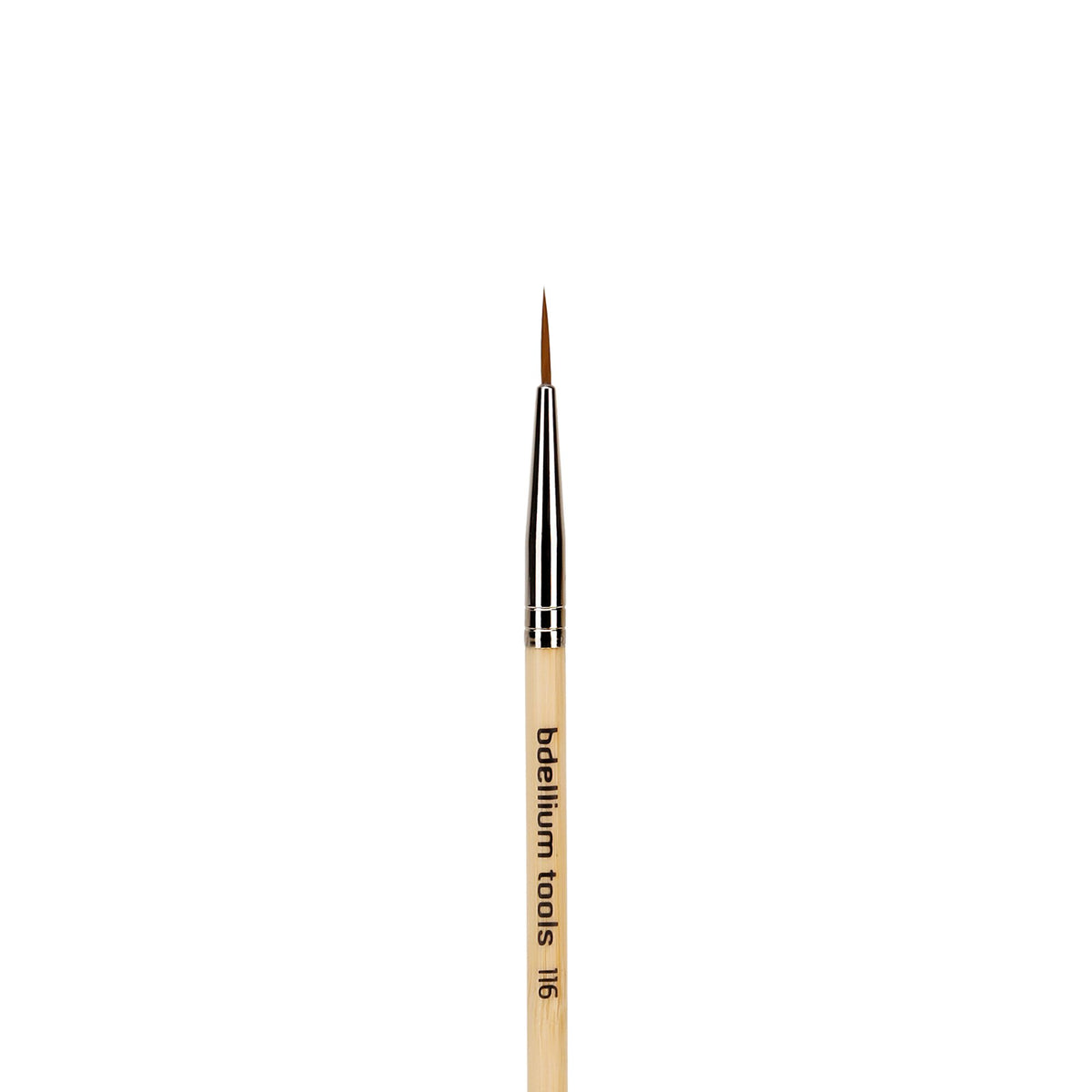 Bdellium Tools Professional Makeup Brush - Special FX Series 116 Short Liner - With Soft Synthetic Fibers, For Painting Very Fine Lines (Bamboo, 1pc)