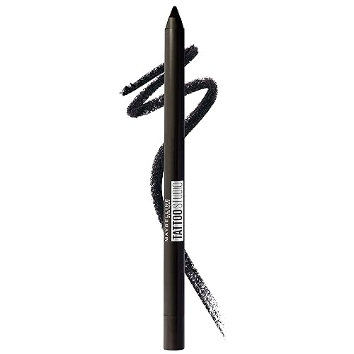 Maybelline TattooStudio Long-Lasting Sharpenable Eyeliner Pencil, Glide on Smooth Gel Pigments with 36 Hour Wear, Waterproof, Deep Onyx, 1 Count Beauty & Personal Care MAYBELLINE