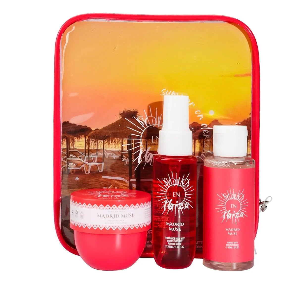 Madrid Muse Bath and Body Gift Set, Plum Vanilla Fragrance, 3-Piece with Body Mist, Body Butter and Bubble Bath Beauty & Personal Care Solo en Ibiza
