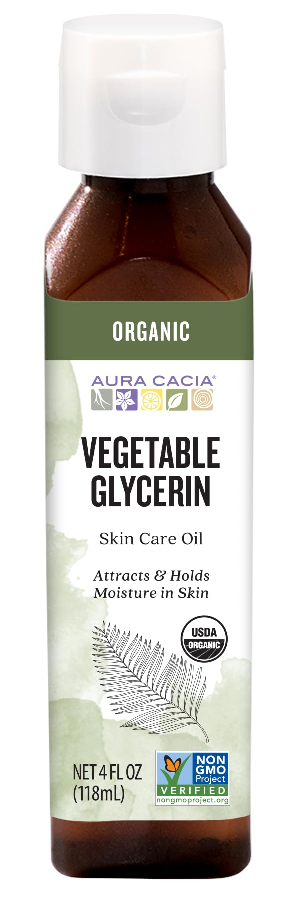 Aura Cacia Organic Skin Care Oil, Vegetable Glycerin, 4 Fluid Ounce Beauty & Personal Care Aura Cacia
