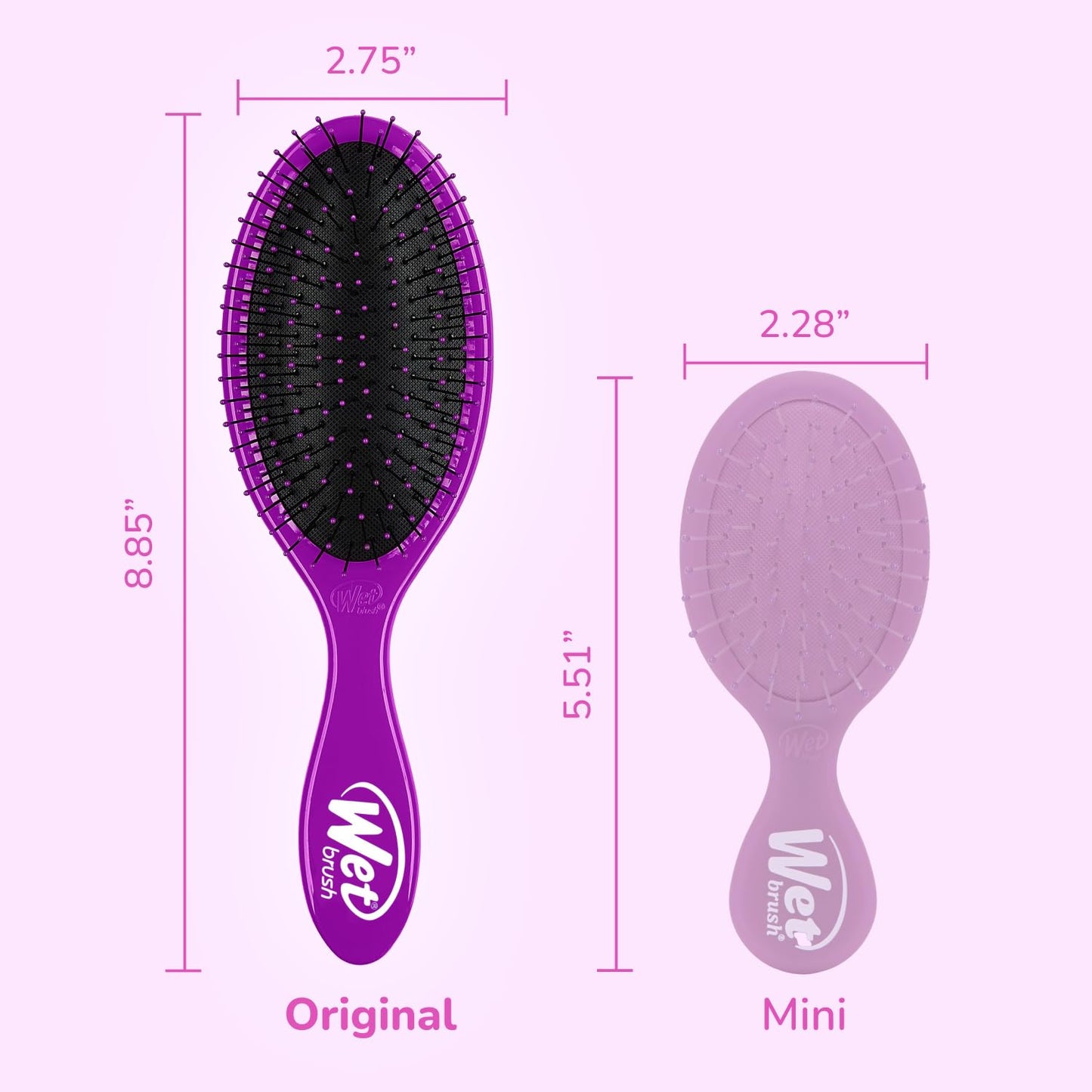 Wet Brush Original Detangling Hair Brush, Purple, Ultra-Soft IntelliFlex Bristles, Detangler Hairbrush Glides Through Tangles With Ease For All Hair