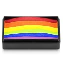 Kraze FX Dome Stroke - Deep Rainbow (25 gm), Professional 1-Stroke Split Cake, Hypoallergenic, Non-Toxic, Water Activated Face & Body Painting Makeup Beauty & Personal Care Kraze FX