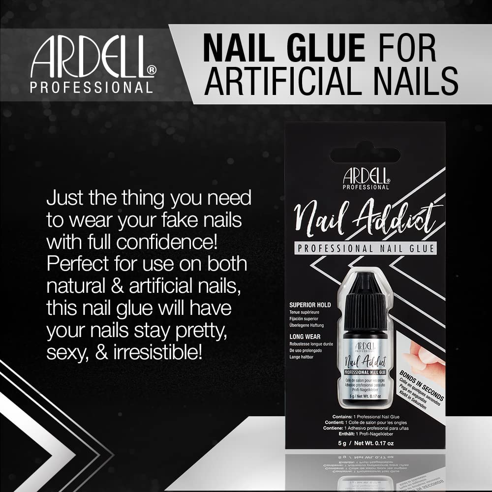 Ardell Professional Nail Glue, Superior Hold, Long-Lasting Adhesive for Fake Nails, Press On Nails & Nail Repairs, Quick-Drying Formula, 5g Beauty & Personal Care Ardell