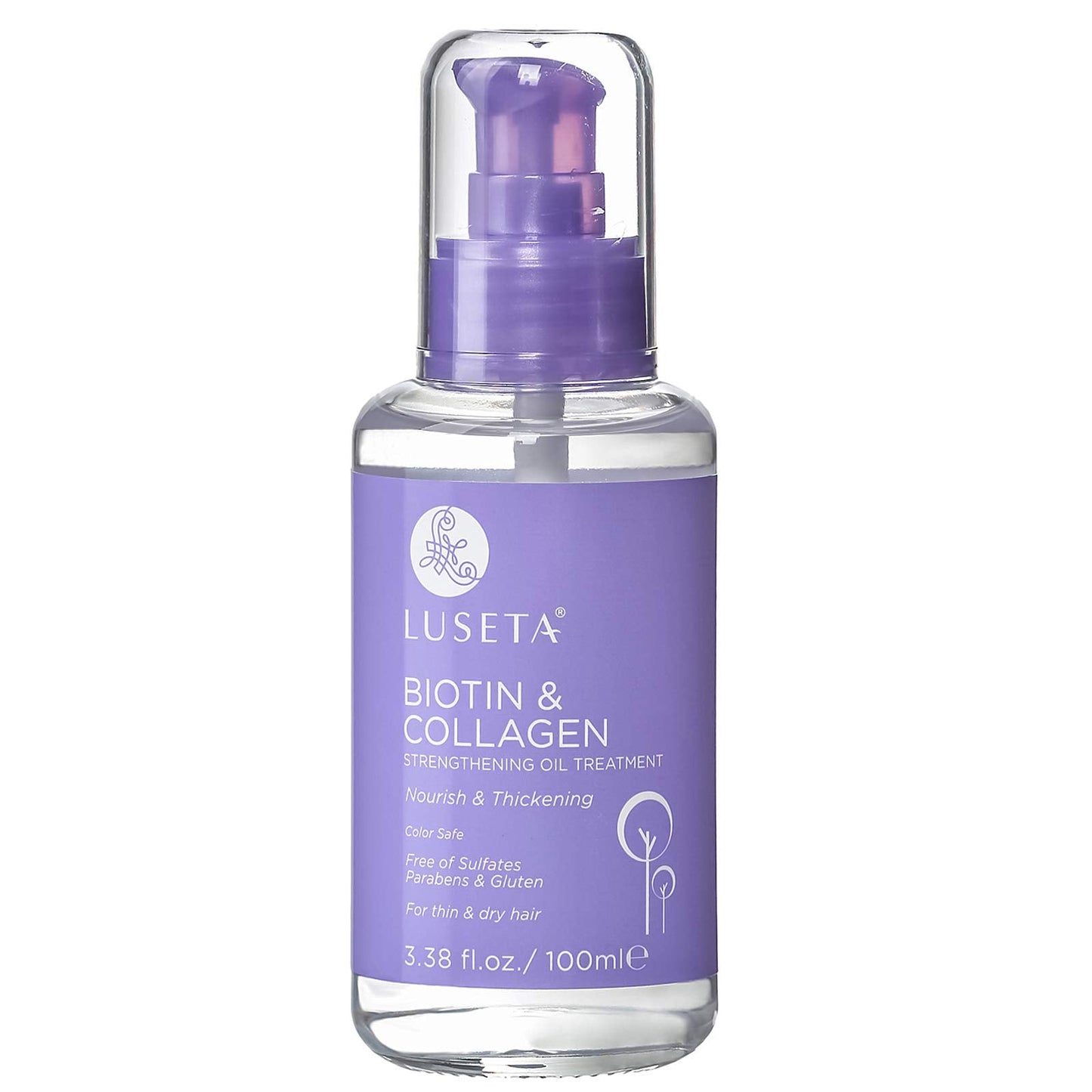 LUSETA L Biotin & Collagen Hair Oil Serum for Thin Hair, 3.38 fl oz Beauty and Personal Care LUSETA