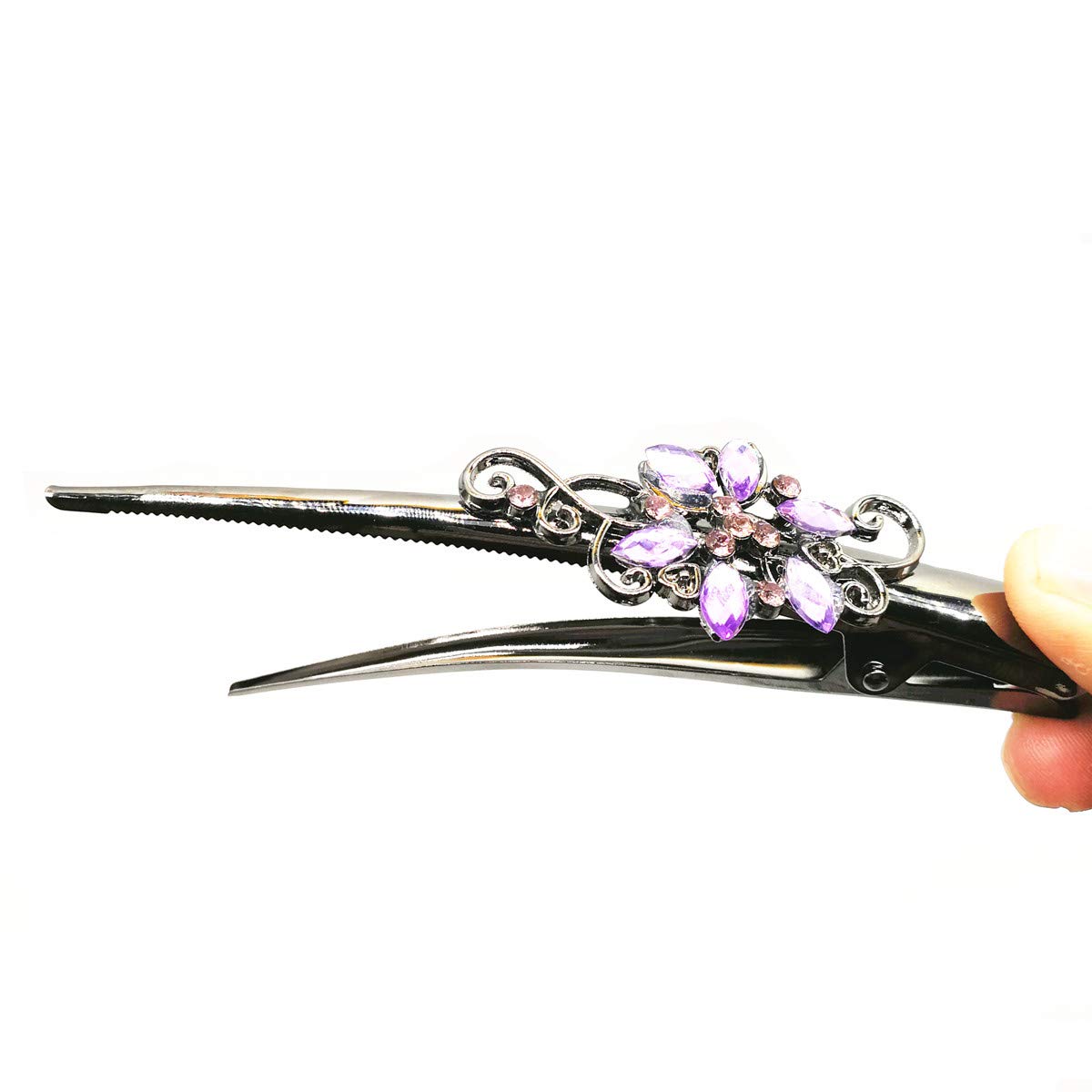 Set of 6 Metal Alligator Sectioning Clips for Women and girl- Pretty Strong Clamp Hairpins Non-Slip Hair Grips Beauty & Personal Care CONOFA