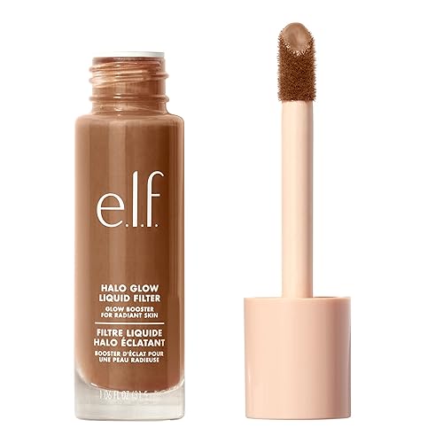 e.l.f. Halo Glow Liquid Filter, Complexion Booster For A Glowing, Soft-Focus Look, Infused With Hyaluronic Acid, Vegan & Cruelty-Free, 6 Tan/Deep Beauty & Personal Care e.l.f.