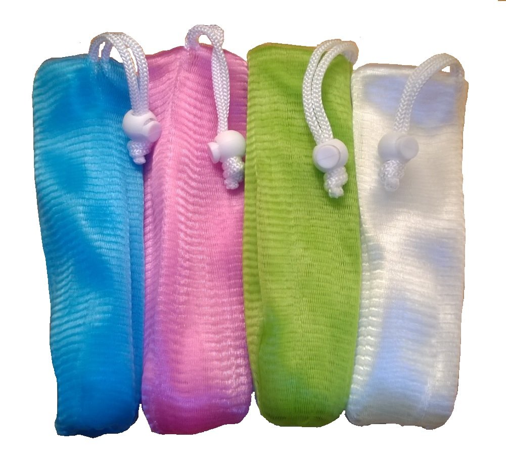 Daylee Naturals Exfoliating Mesh Soap Saver Bag Assorted Colors (4pk) Beauty and Personal Care Daylee Naturals