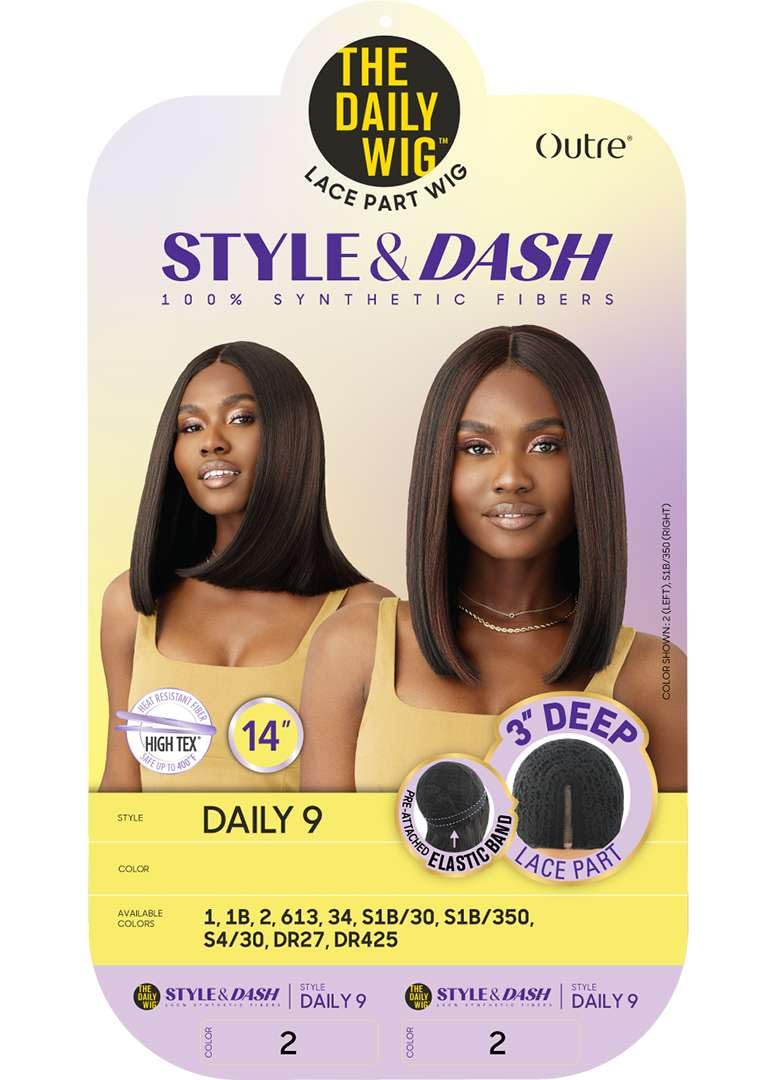 Outre The Daily Wig - Style & Dash - Daily 9 (DARK BROWN 2)