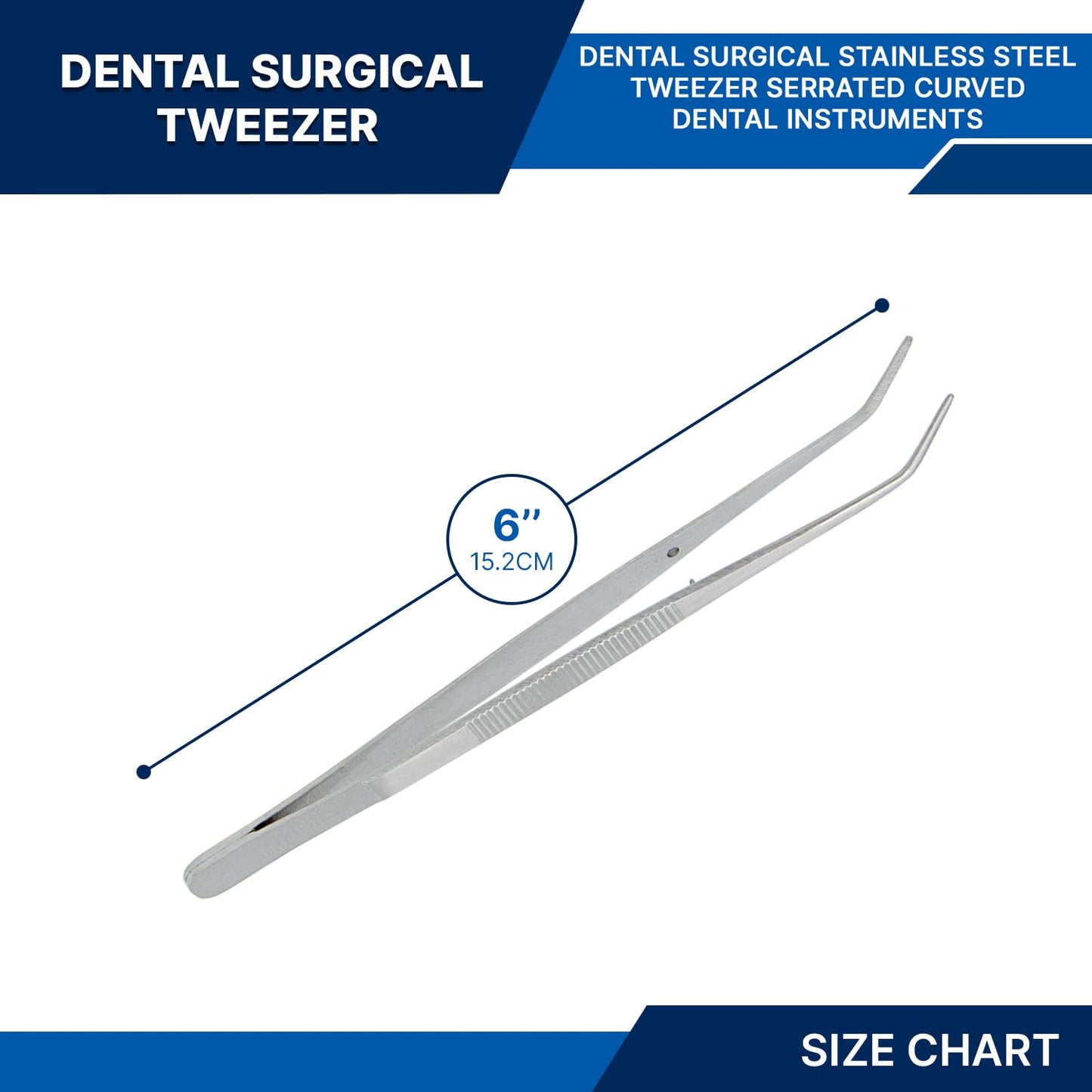 Stainless Steel Tweezers, with Curved Serrated Tip Multipurpose Tweezers Sewing Machine Tweezers Forceps for Craft Repairing (1) Beauty and Personal Care SURGICAL ONLINE