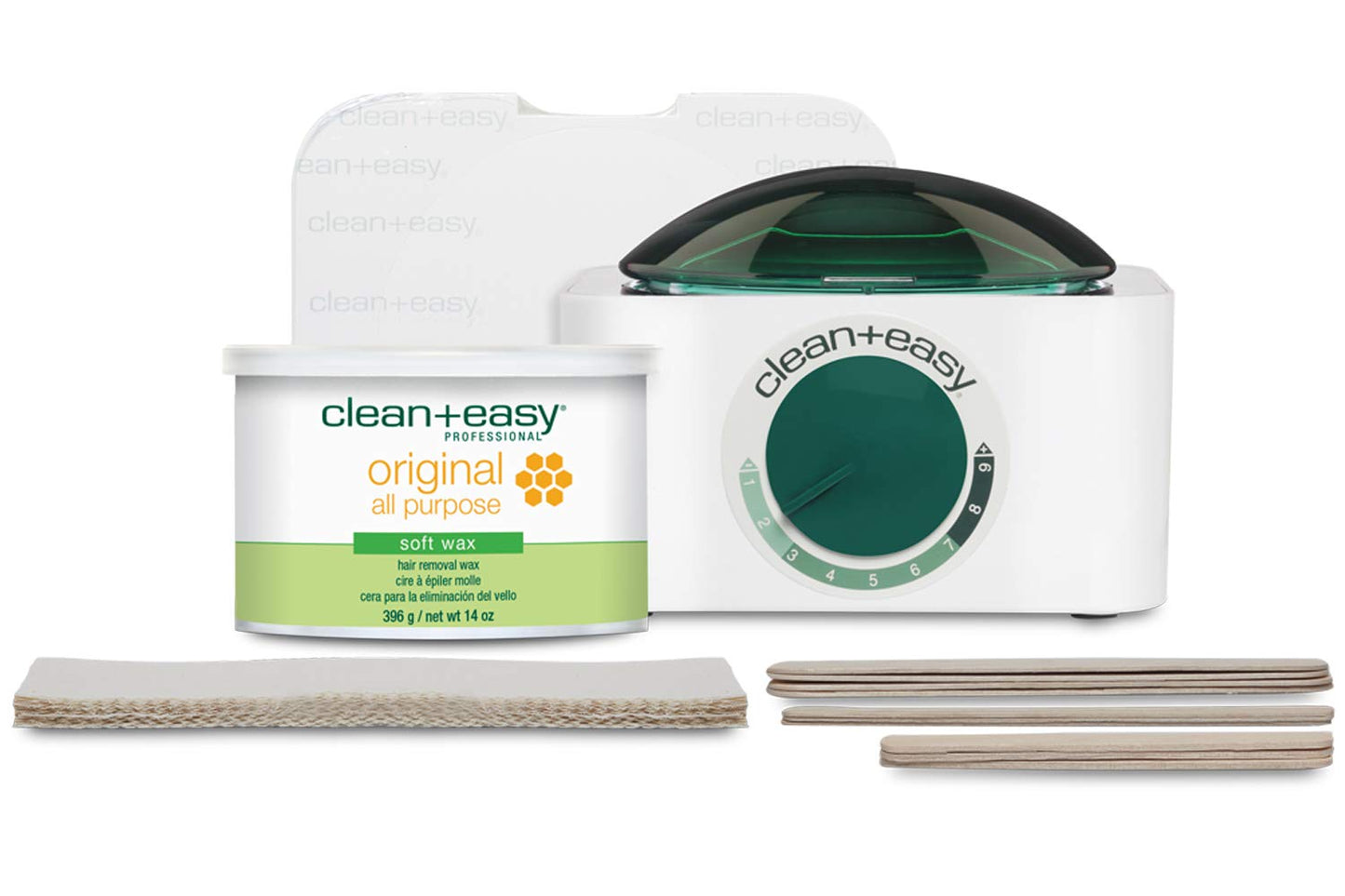 Clean + Easy Mini Pot Waxing Kit for Women - Soft Wax with Wax Warmer for Hair Removal, Body, Facial Hair & Sensitive Skin, Includes Muslin Strips Beauty and Personal Care Clean + Easy