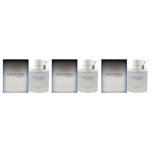 Myrurgia Yacht Man Metal EDT Spray Men 3.4 oz Pack of 3 Beauty & Personal Care Myrurgia