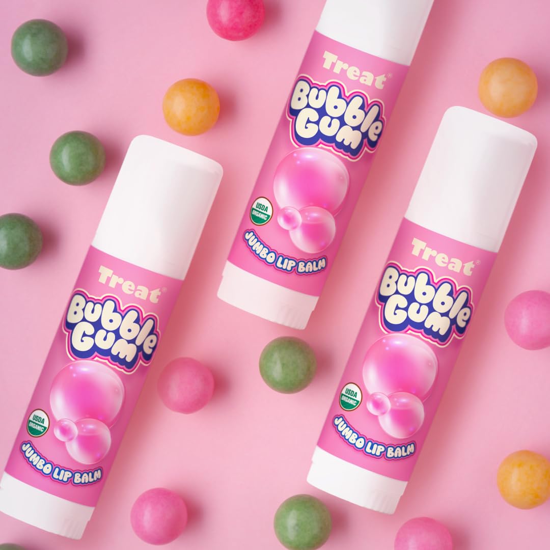 TREAT© Jumbo - Cruelty Free .50 OZ (BUBBLE GUM LIP BALM) Beauty & Personal Care Treat