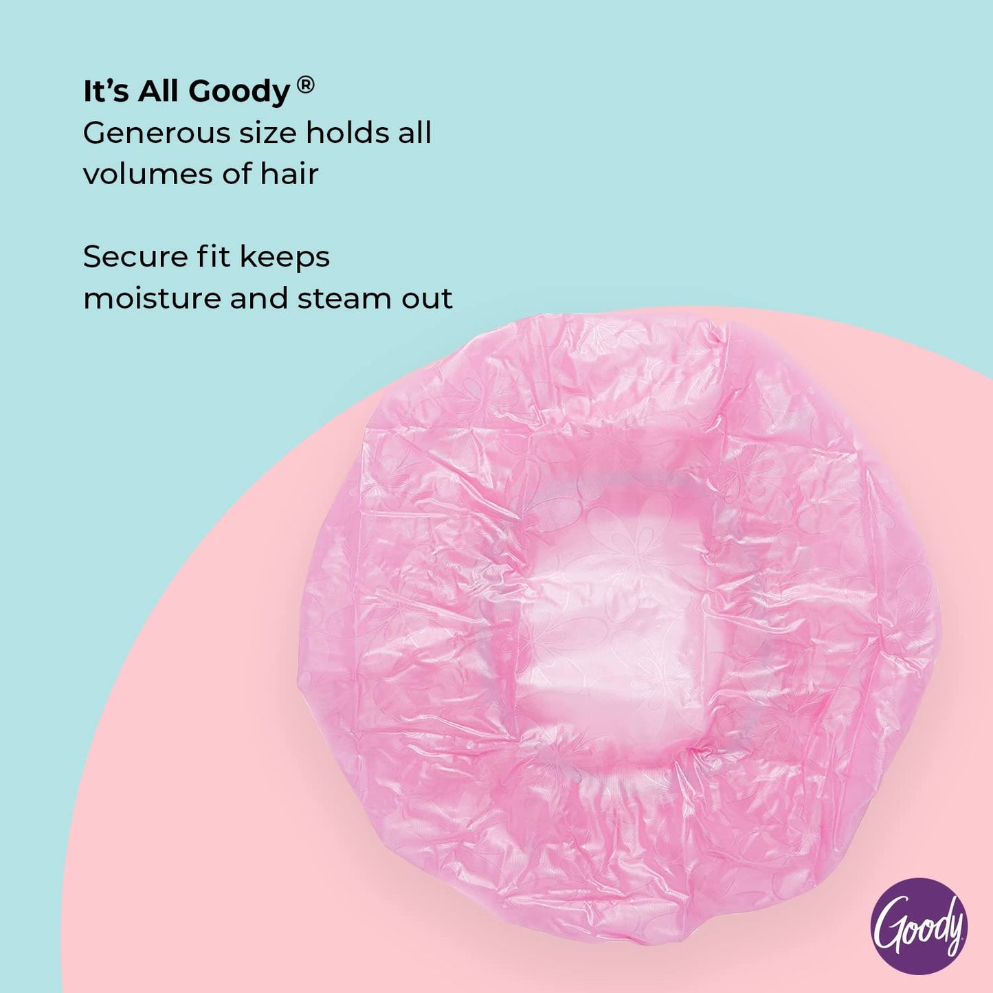Goody Styling Essentials Shower Cap, 1 Count - Protect Your Hairstyle While Remaining Comfortable - Made with Durable and Waterproof Materials - Hair Beauty & Personal Care GOODY