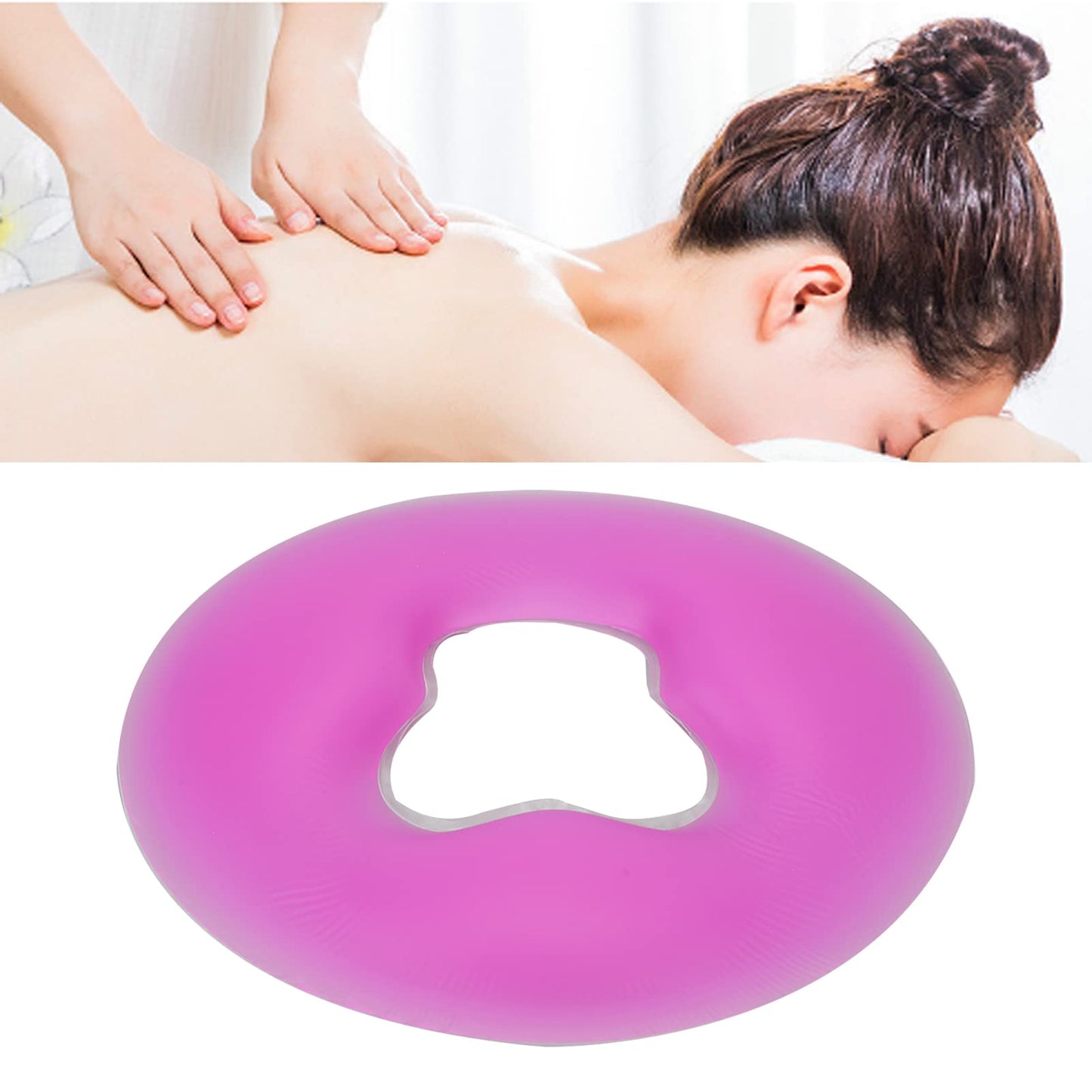 Sonew Silicone Face Massage Pillow, Round Soft Bottom Face Relax Pad for Beauty Salon Spa, Face Down Pillow for Man Woman Office Rest Beauty and Personal Care Sonew