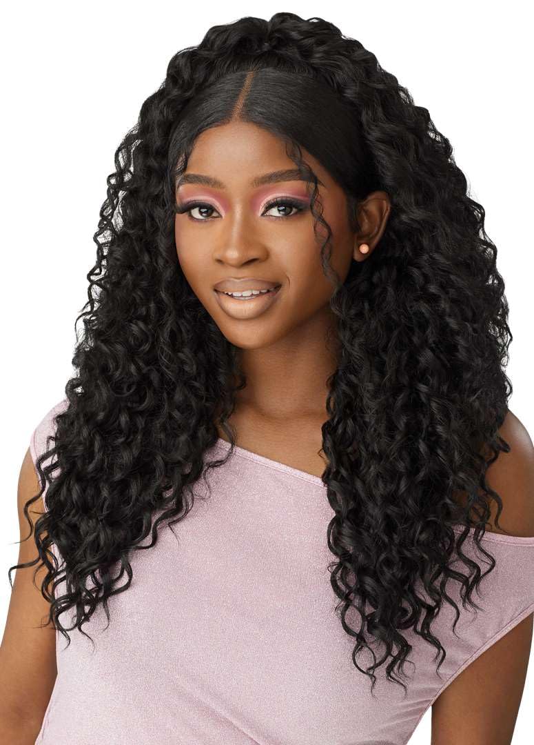 Outre Lace Front Wig - Perfect Hair Line 13X4 - Swoop Series - Swoop 9 (SWISS BROWN)