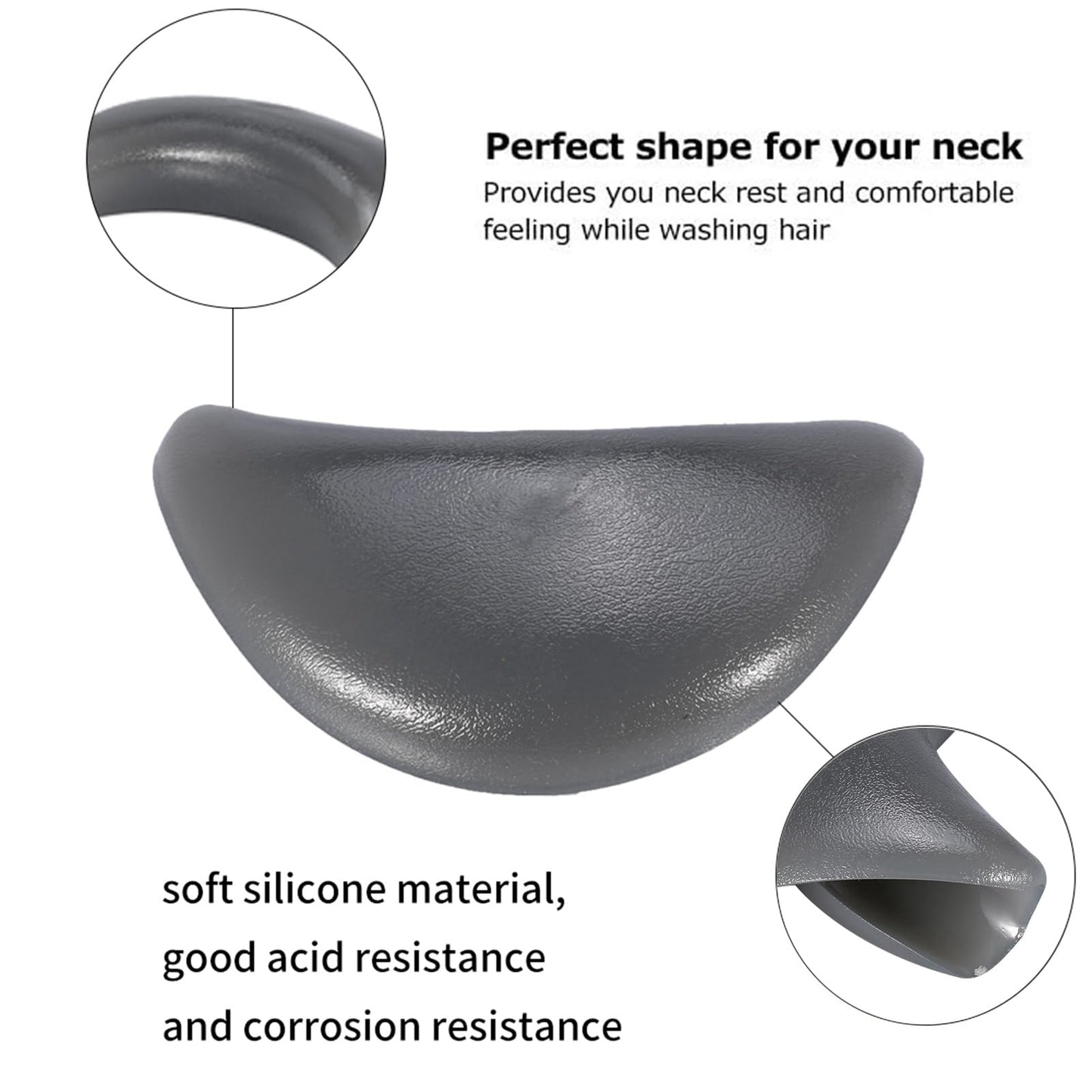 Salon Neck Rest Cushion, Silicone Vertical Shampoo Bowl Pillow headwash neck protector, Durable Soft Hair Washing Sink Basin Tool hairdresser Beauty and Personal Care Rotekt