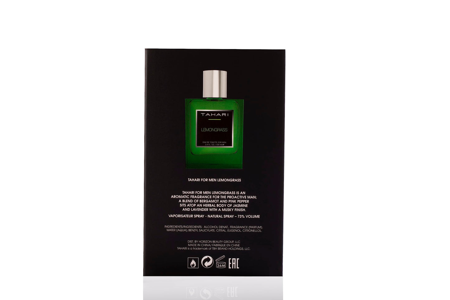 TAHARI Lemongrass Eau de Toilette For Men 3.4 oz. / 100 mL Beauty & Personal Care TAHARI
