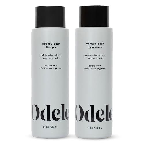 Odele Moisture Repair Sulfate-Free Shampoo & Conditioner Set, for Intense Hydration to Restore & Nourish Dry or Damaged Hair, 13 Fl Oz Each (2-Pack) Beauty & Personal Care Odele