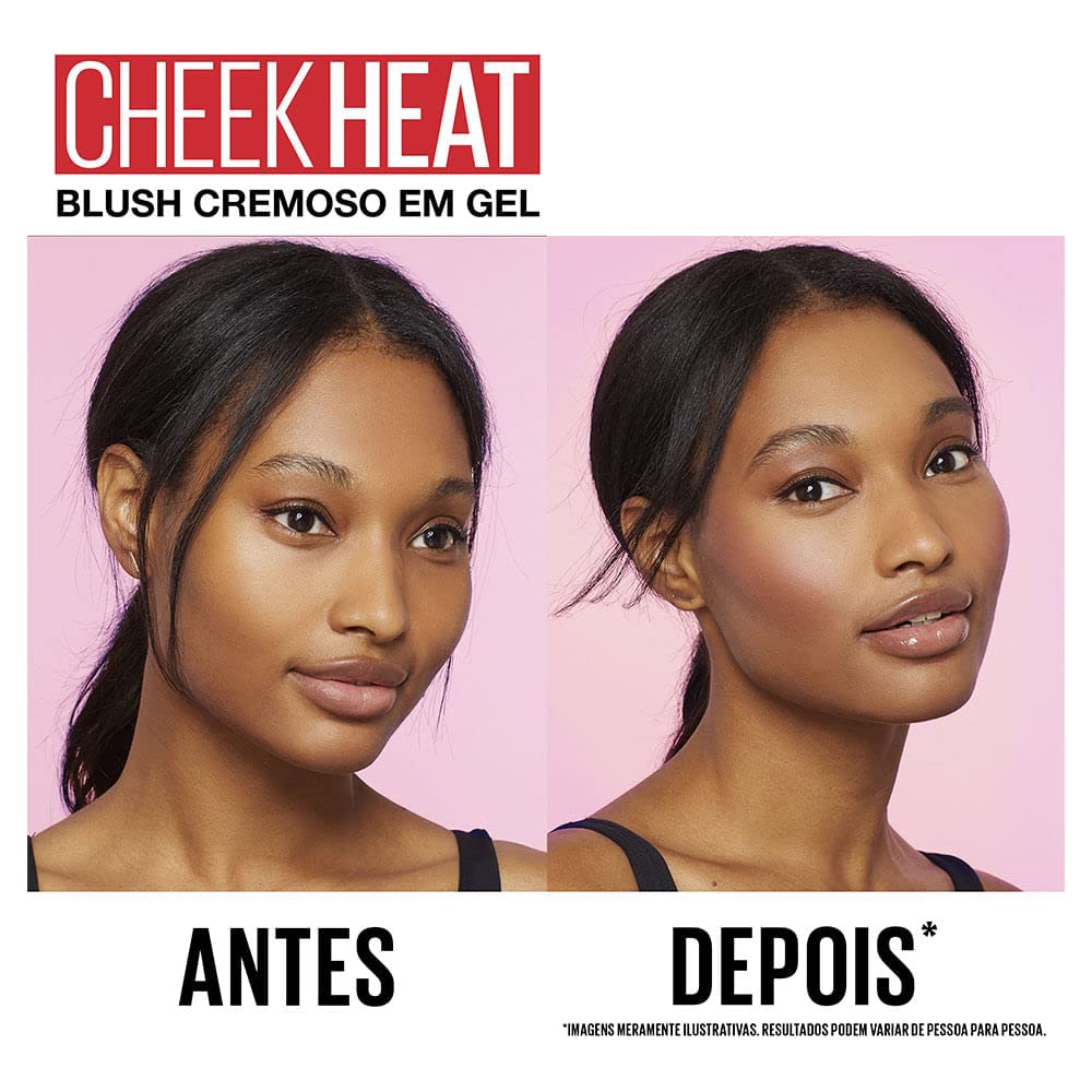 Maybelline Cheek Heat Gel-Cream Blush Makeup, lightweight, Breathable Feel, Sheer Flush Of Color, Natural-Looking, Dewy Finish, Oil-Free, Rose Flush