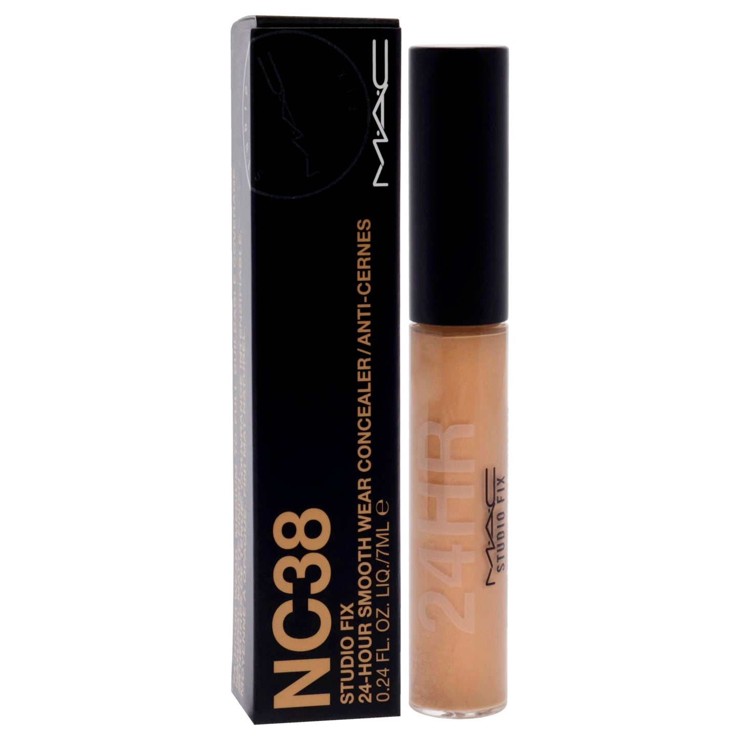 Studio Fix 24-Hour Smooth Wear Concealer - NC38 by MAC for Women - 0.24 oz Concealer Beauty & Personal Care MAC