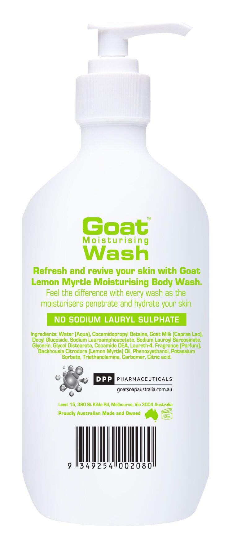 Goat Moisturizing Body Wash w/ Lemon Myrtle, 16.9 oz Beauty & Personal Care GOAT NATURAL