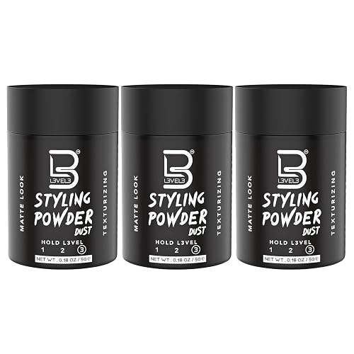 L3 Level 3 Travel Styling Powder - Small 0.18 oz for Travel - Natural Look Mens Powder - Sample Styling Powder Beauty & Personal Care L3